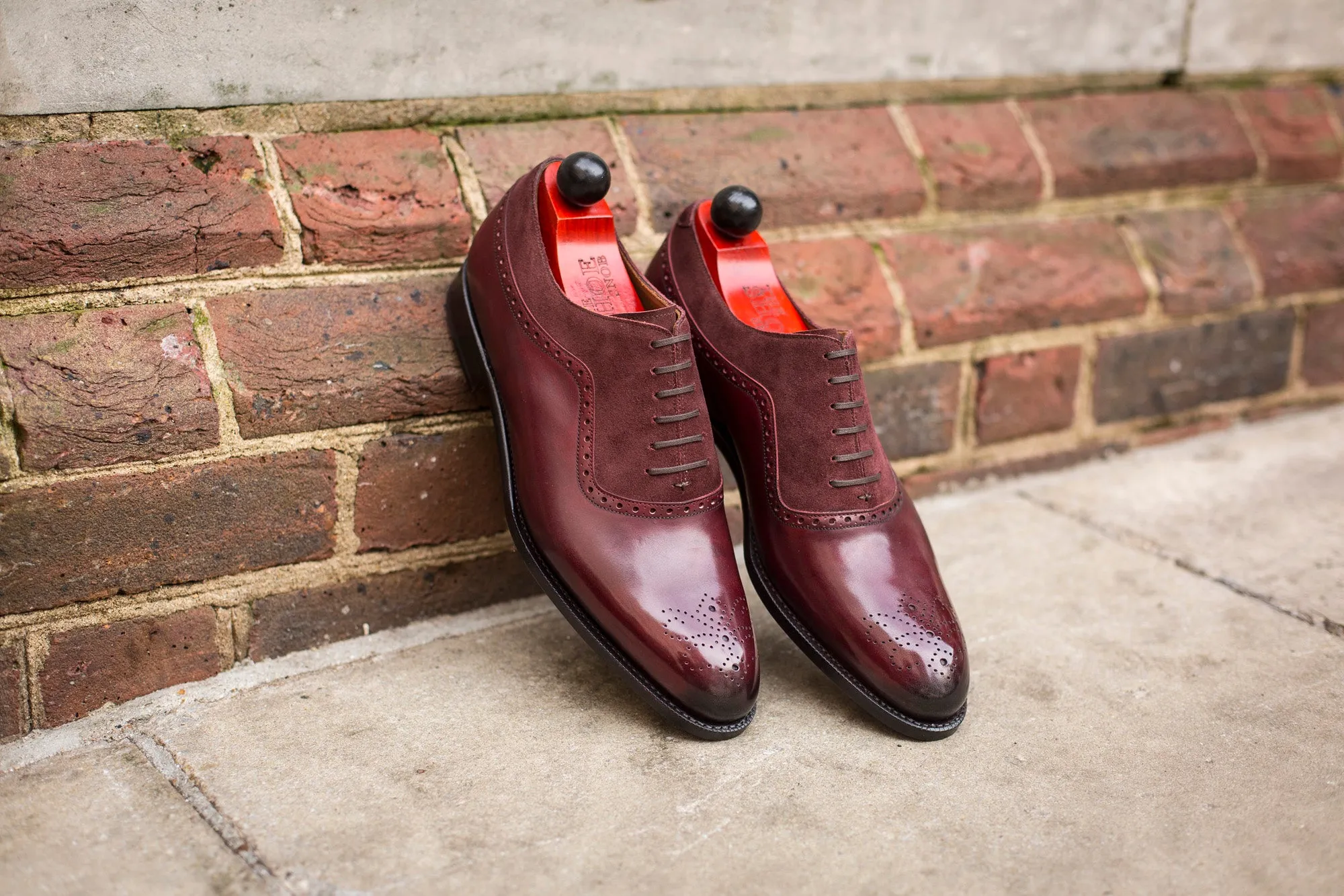 Roosevelt - MTO - Burgundy Calf / Burgundy Suede - NGT Last - Single Leather Sole