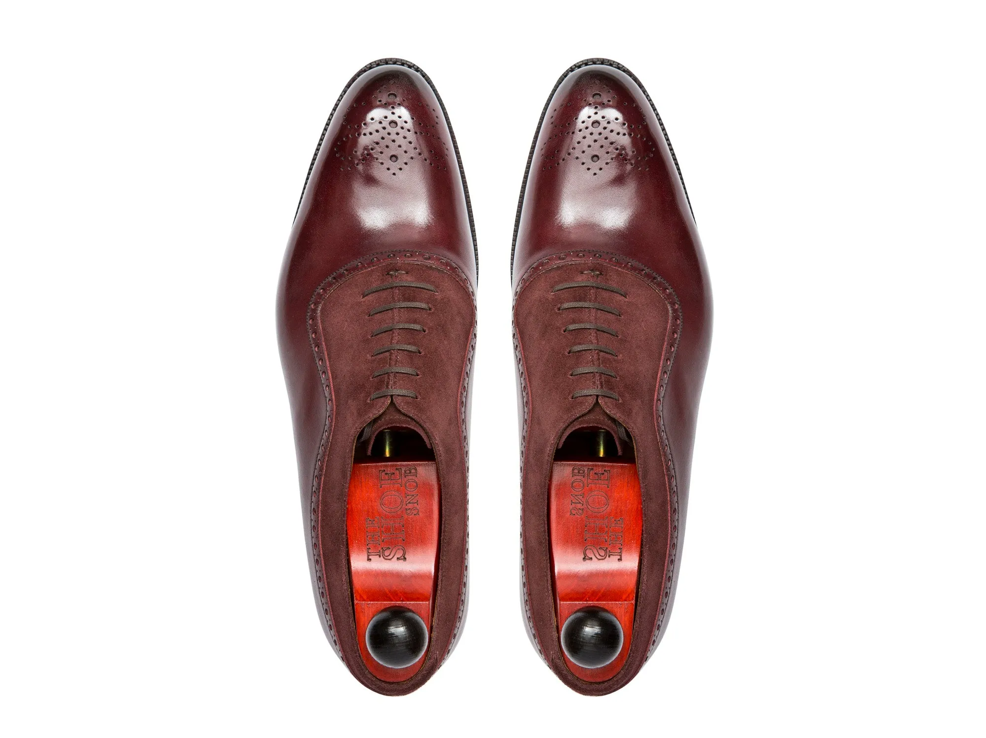 Roosevelt - MTO - Burgundy Calf / Burgundy Suede - NGT Last - Single Leather Sole