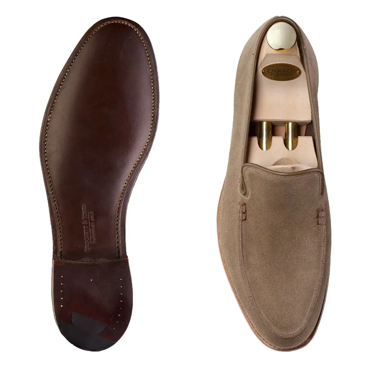 Salcombe Khaki Suede Unstructured Loafer