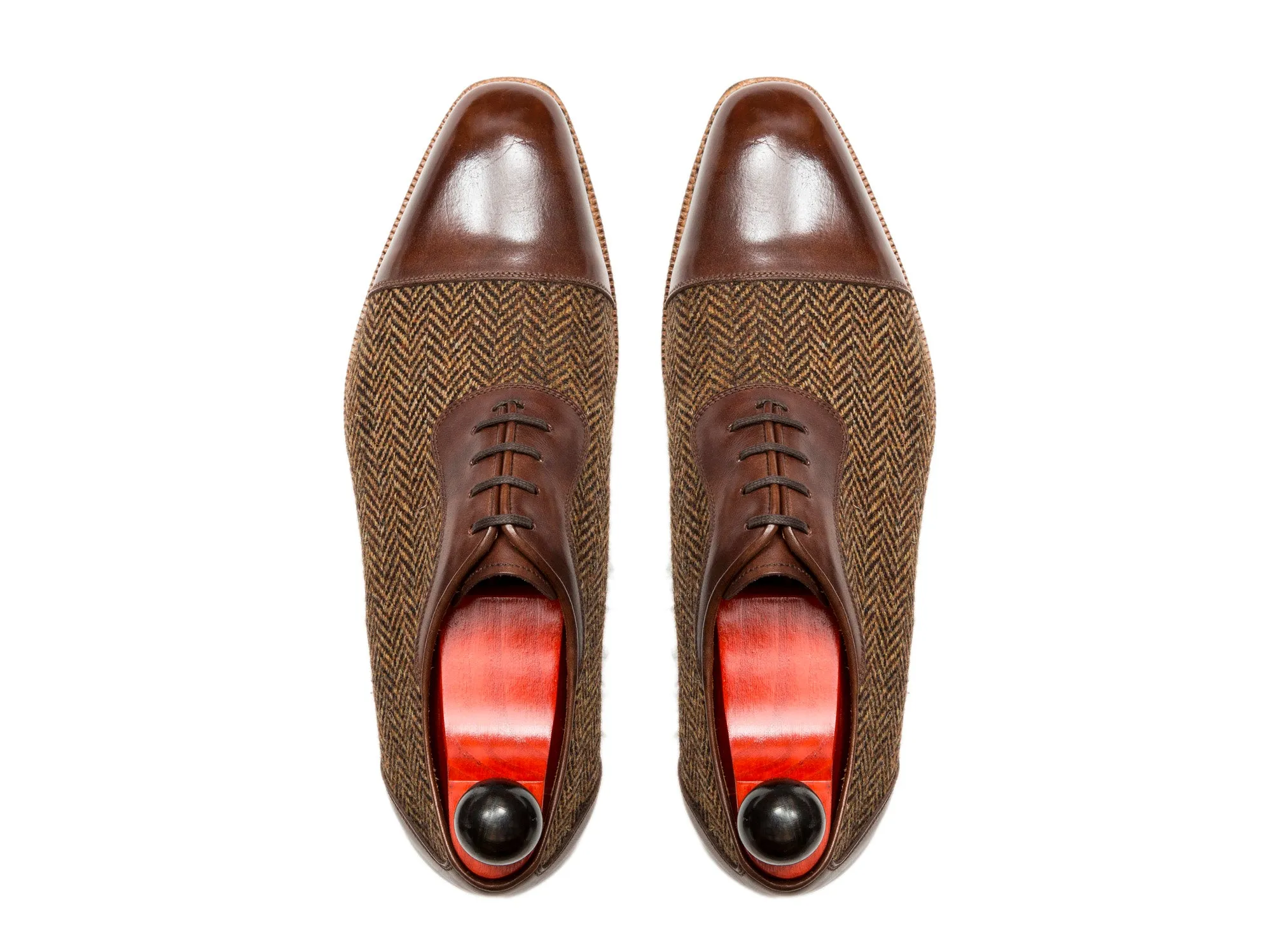 Seaport - MTO - Walnut Museum Calf / Gold Tweed - LPB Last - Natural Single Leather Sole