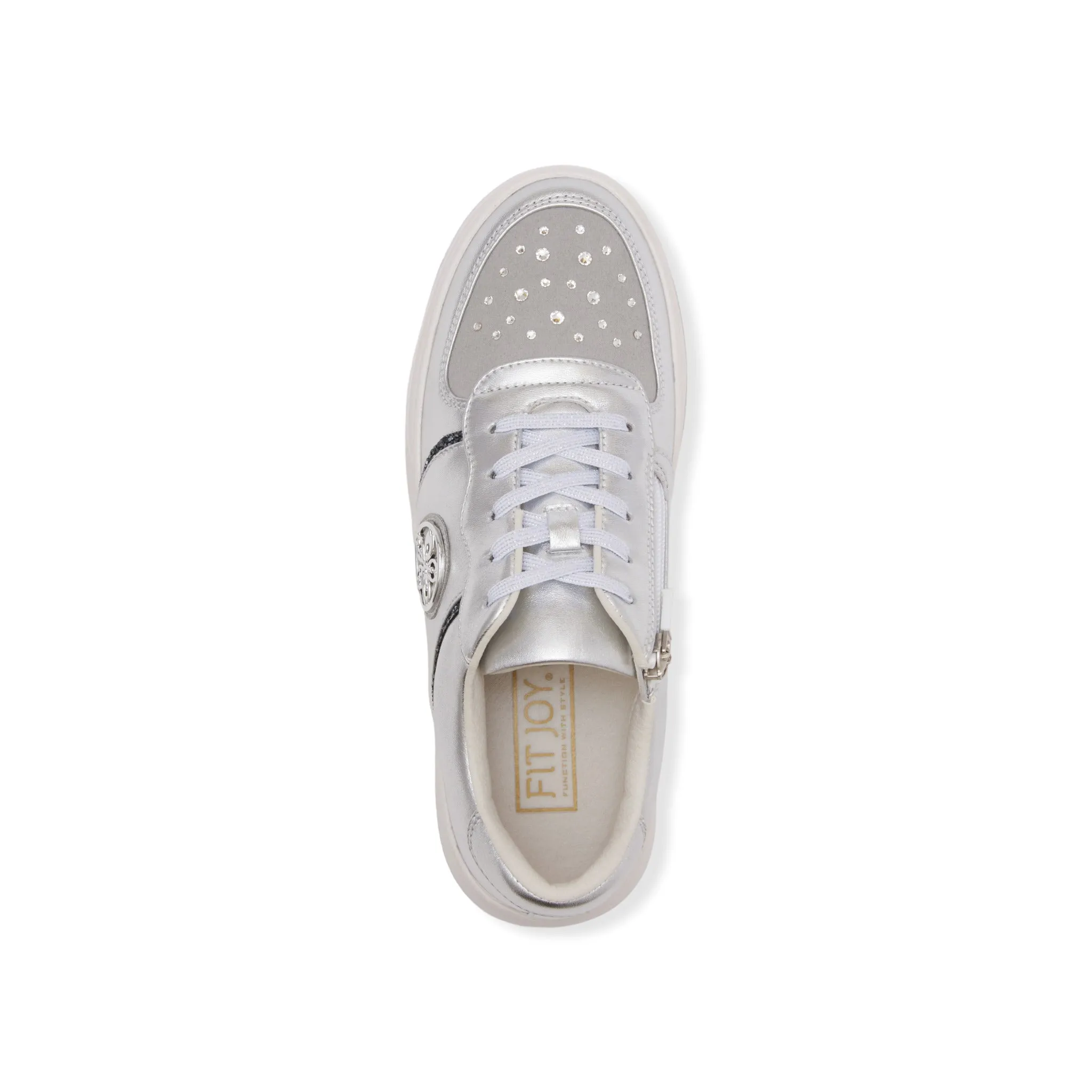 Sheepskin leather sneaker with Swarovski crystal glass  #FJ094