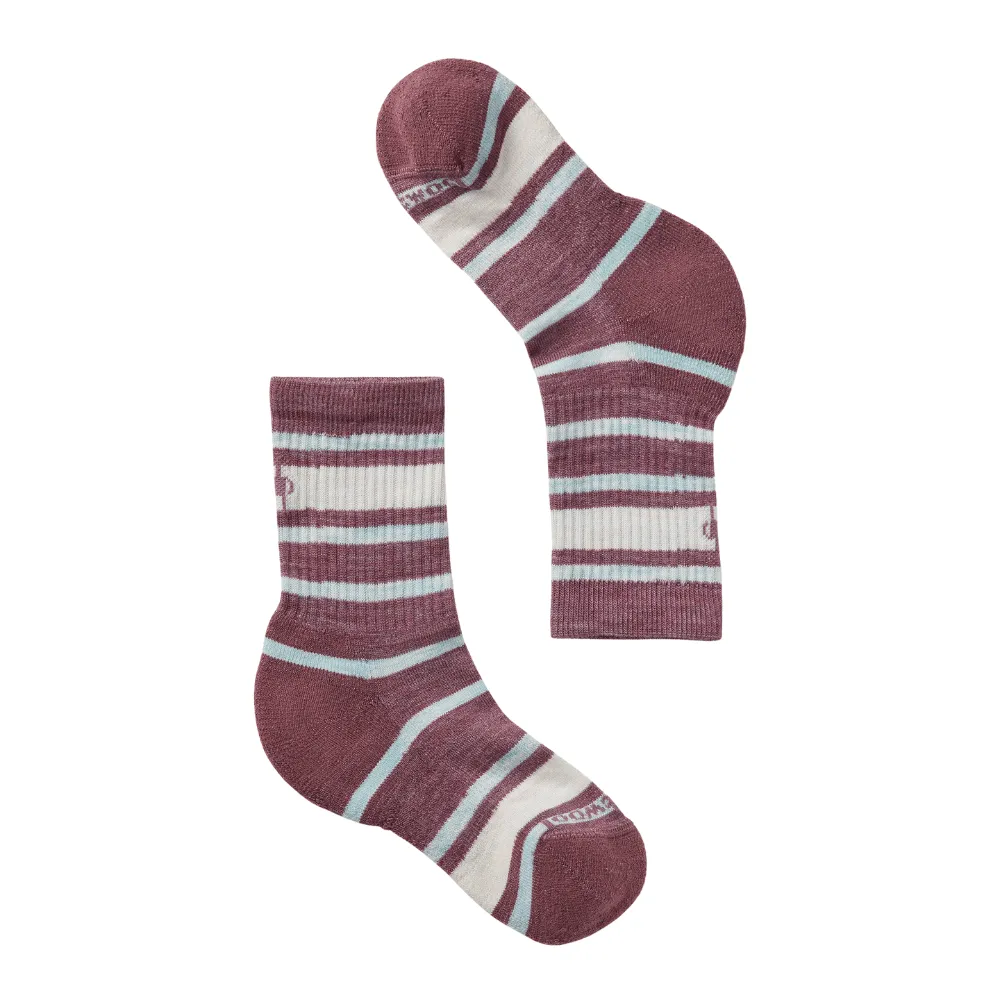 Smartwool Kids' Light Cushion Striped Crew Hiking Socks