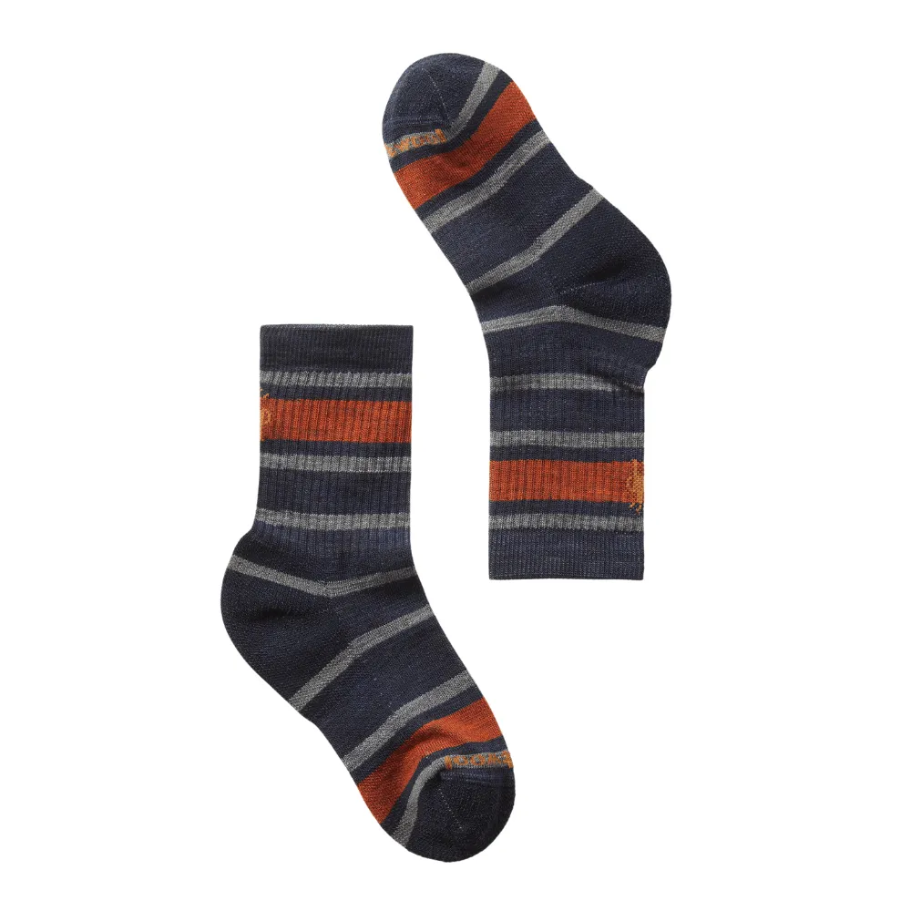 Smartwool Kids' Light Cushion Striped Crew Hiking Socks