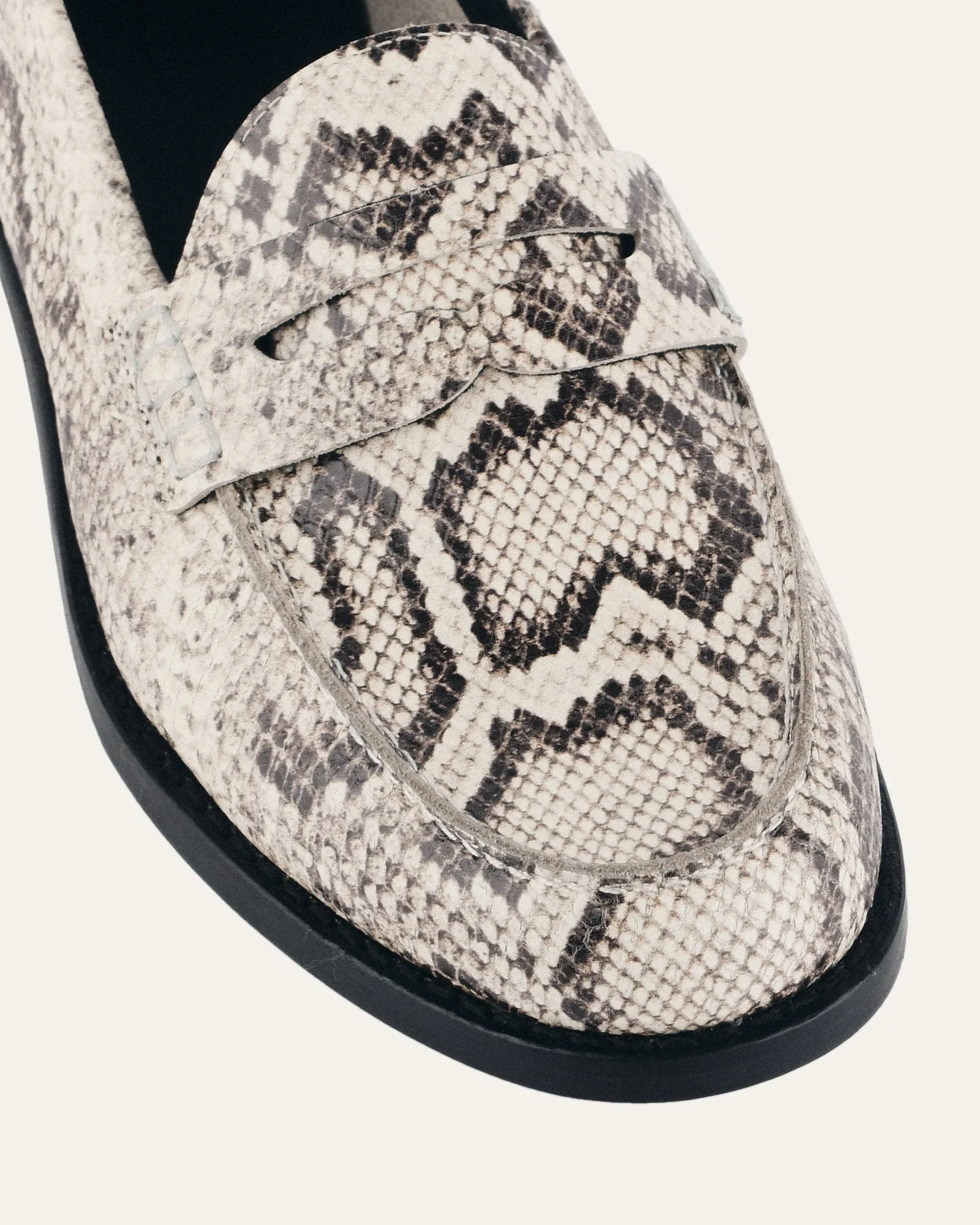 TAIT LOAFERS NATURAL SNAKE PRINT LEATHER