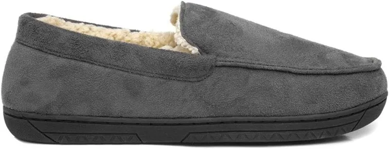 The Slipper Company Otis Mens Grey Moccasin