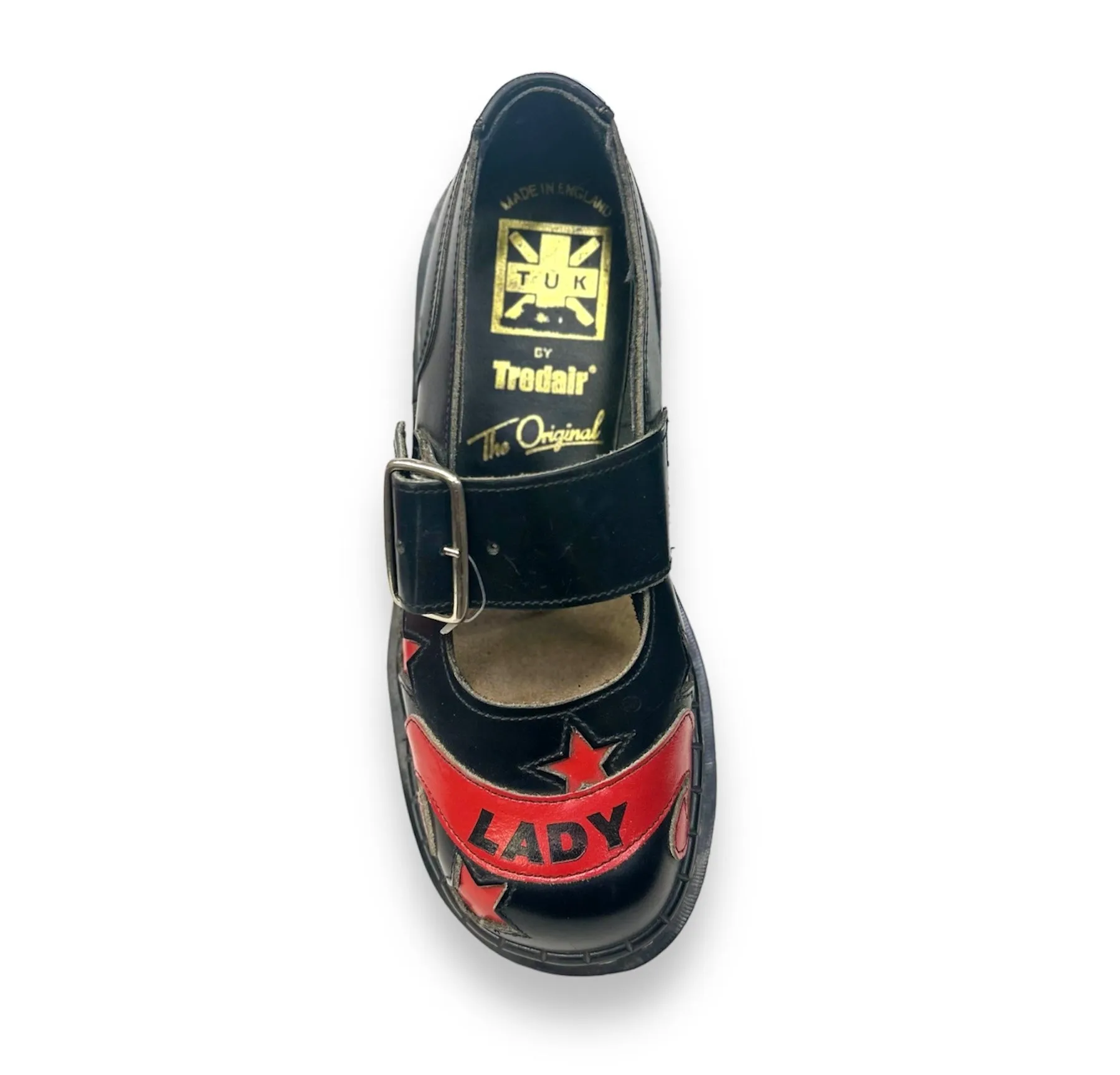 Tredair Black/Red 'Lady Luck' Mary Jane Sandal