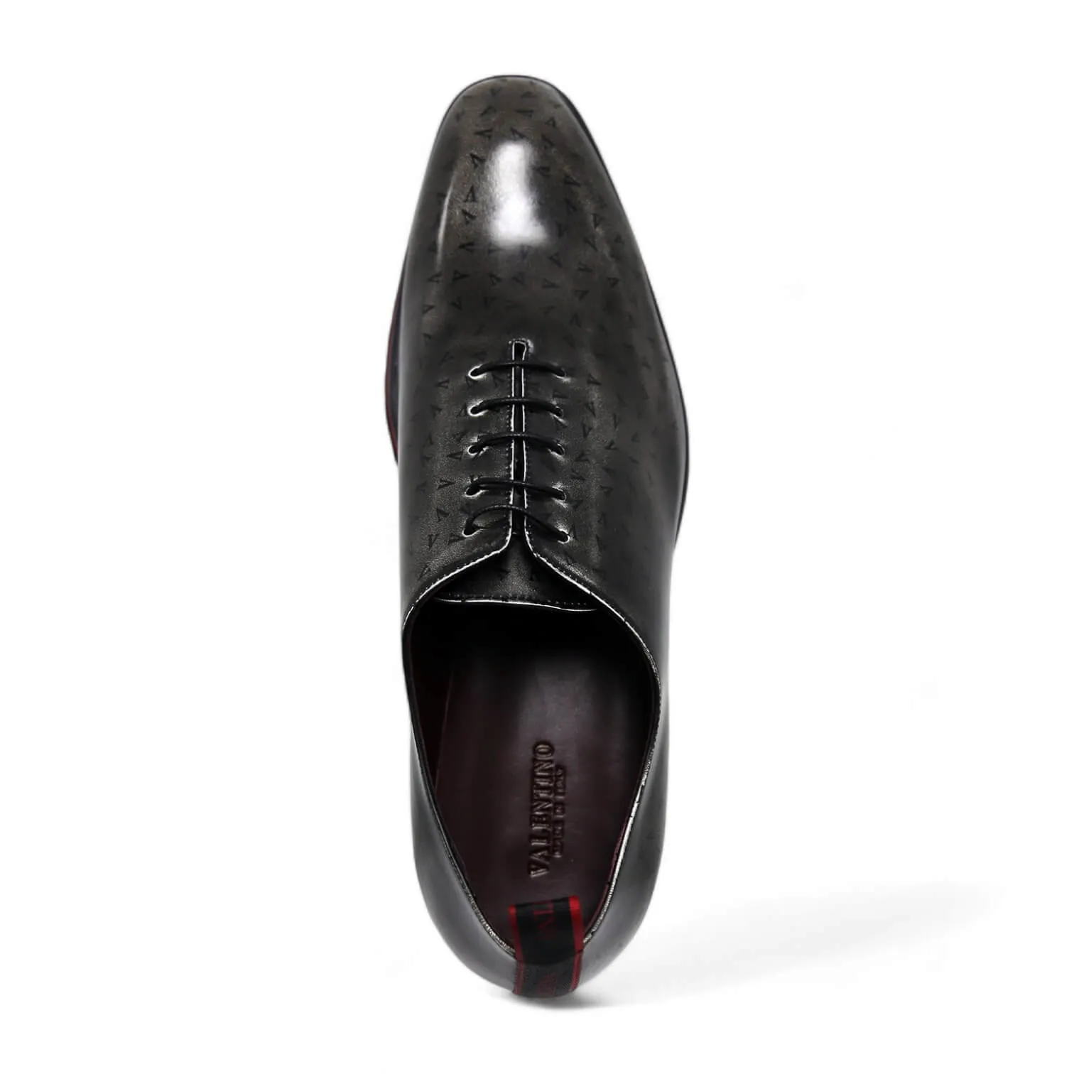 Valentino Dult Men's Shoes Polished Calf-Skin Leather Whole Cut Oxfords (VAL1010)