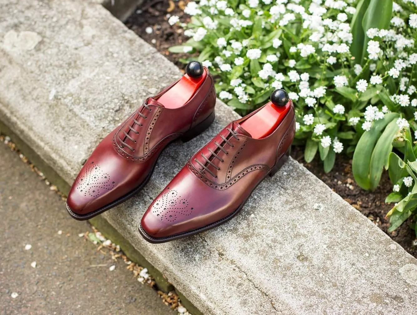 Wallingford - MTO - Burgundy Calf - MGF Last - Single Leather Sole