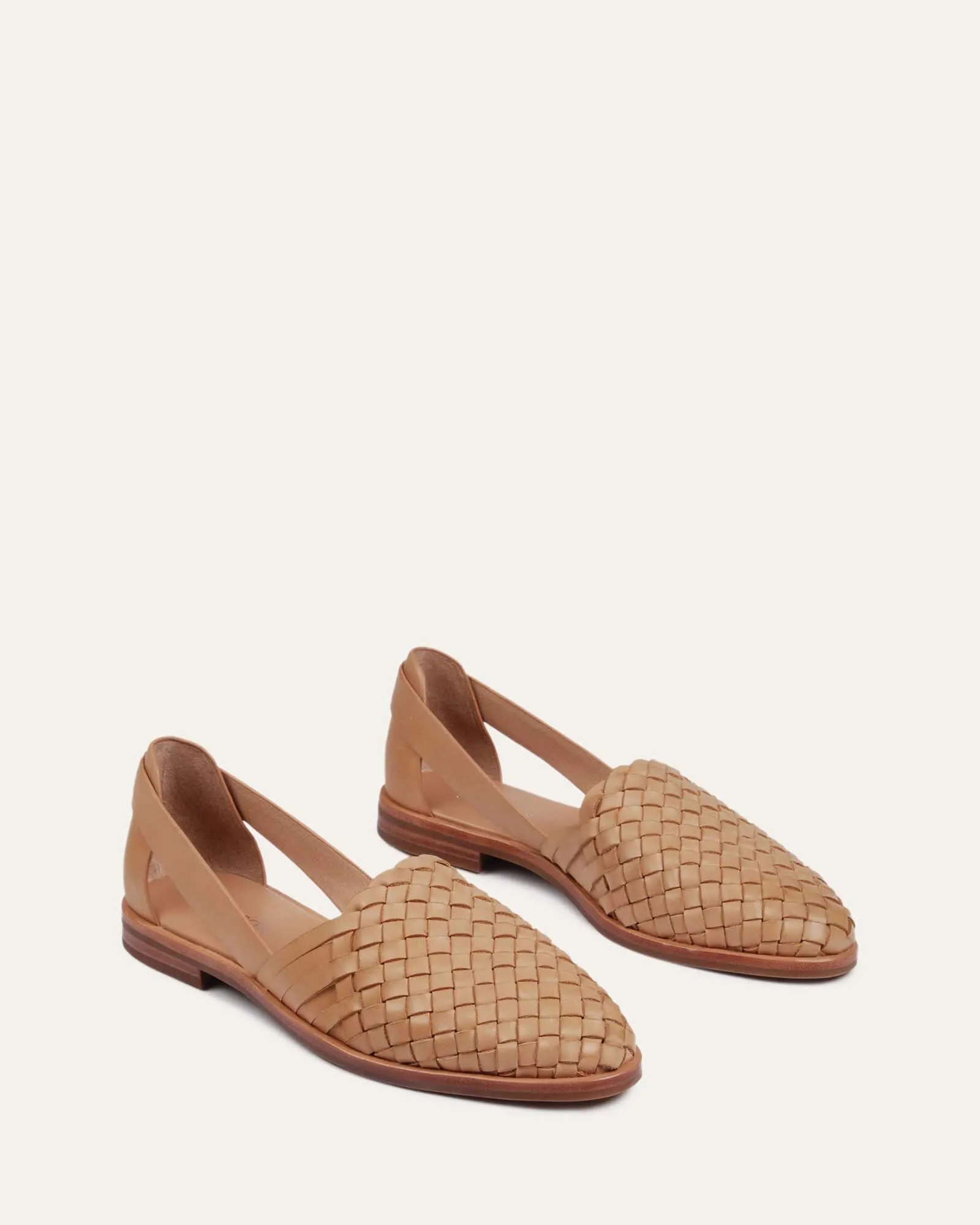 WISDOM CASUAL FLATS TAN LEATHER