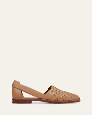 WISDOM CASUAL FLATS TAN LEATHER