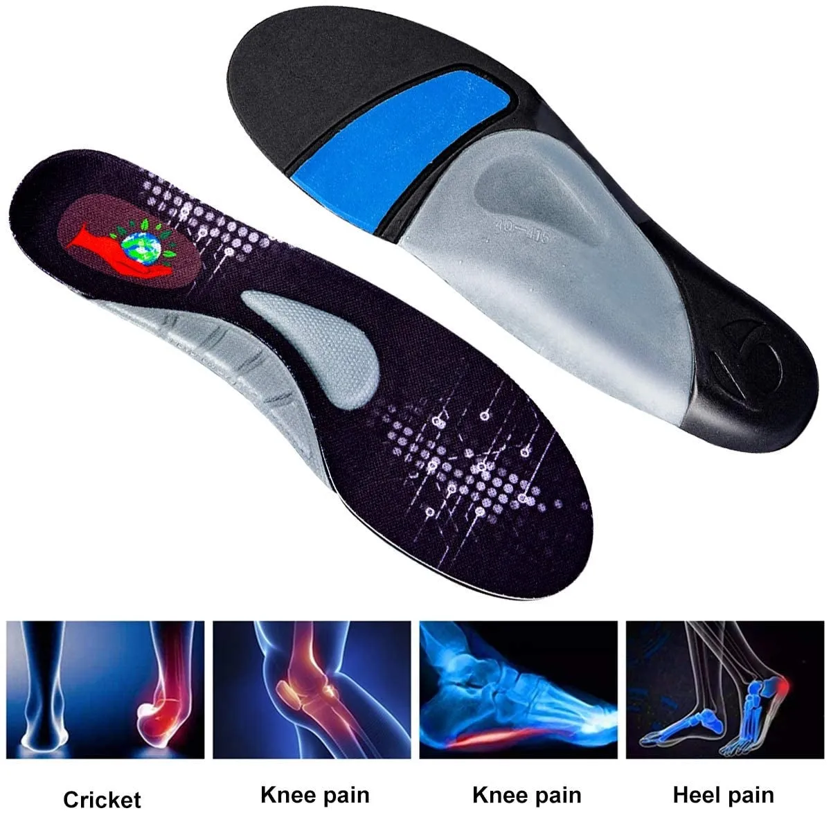 XiFan96 | Shoe Insoles for Men and Women | Flat Feet Plantar Fasciitis Arch Support for Walking, Running, Hiking